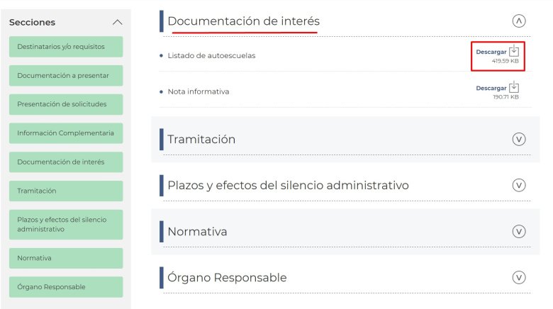 Listado Autoescuelas